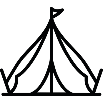 A tent icon isolated png