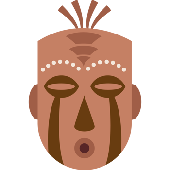 nigerian mask tribal illustration design png