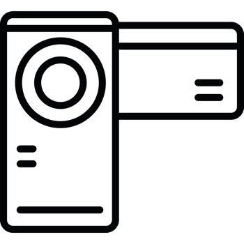 Movie camera icon isolated png