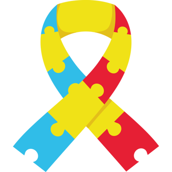 A colorful autism ribbon png