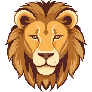 Lion head illustration isolated png