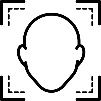 face scanner icon isolated png