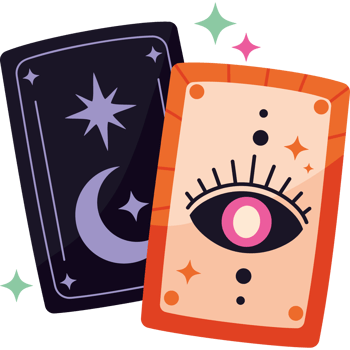 A tarot card with an eye and a star png