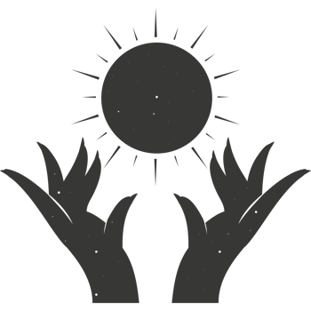 The sun is shown in the hands of two people png