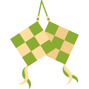 Ketupats decoration of idul fitri png