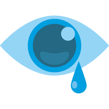 An eye with a tear on it png