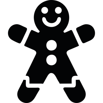 Gingerbread man icon isolated png
