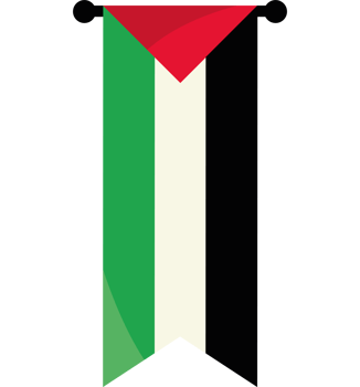 The flag of palestine icon illustration png