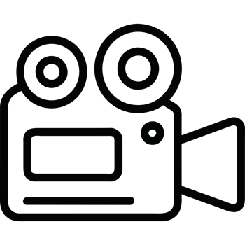 Movie camera icon isolated png