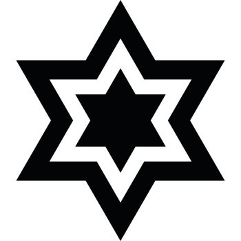 Star of david icon isolated png
