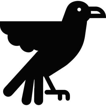 a black bird icon isolated png
