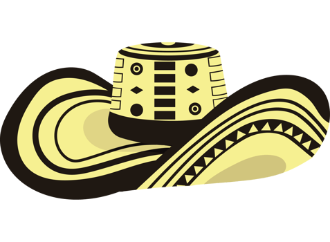 colombian vueltiao hat icon isolated png