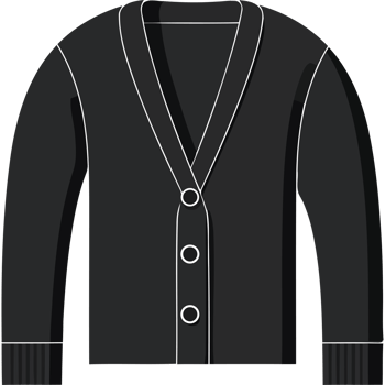 Fashion icon modern clothing jacket isolated png