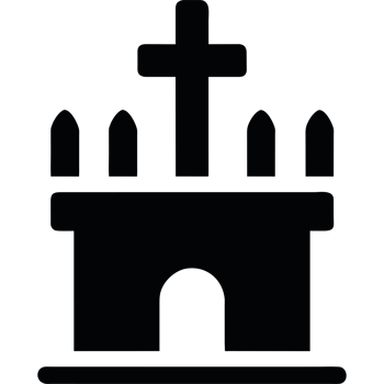 Catholic religion altar silhouette icon isolated png