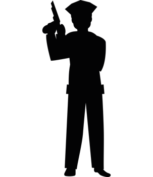Police officer silhouette transparent png