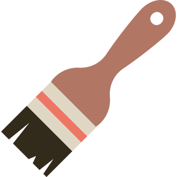 A paint brush isolated illustration png