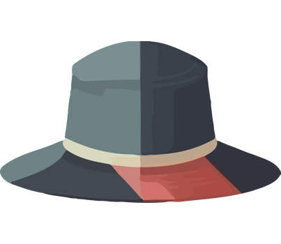 A hat with a red and black stripe png