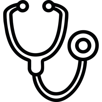 Medical stethoscope icon isolated png