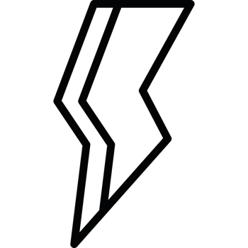 thunder icon design isolated png