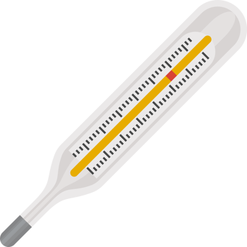 A thermometer with a yellow line on it png