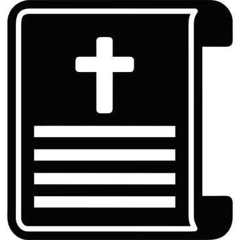 catholic religion parchment silhouette icon isolated png