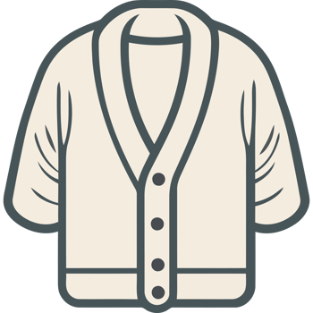 A white cardigan with buttons on the front png