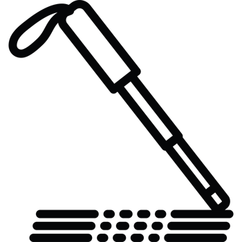 A black and white drawing of a pen on a table png
