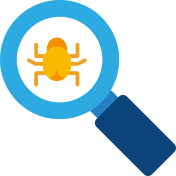 Magnifying bug icon png