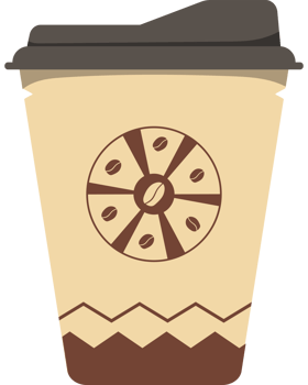 Coffee cup with lid and lid png