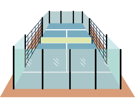 padel court isolated illustration design png
