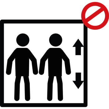 A black and red sign with a man and woman in a room png