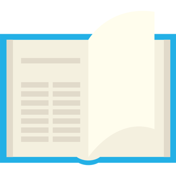 An open book with a white page png