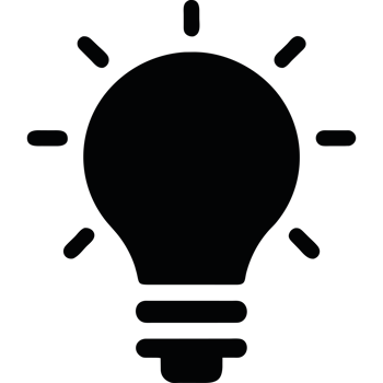 A light bulb icon isolated png