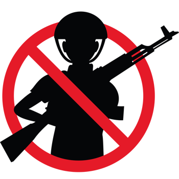 red hand day help children soldiers illustration isolated png