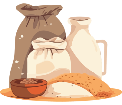 A bag of flour, a bag of flour, and a bag of flour png