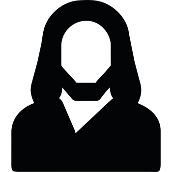 A black silhouette of a person with a beard png