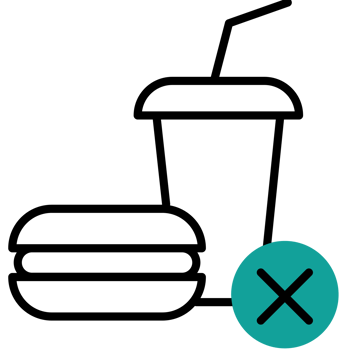 No fast food icon isolated png