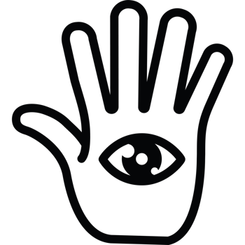 An all seeing hand with an eye on it png