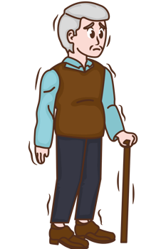 parkinson sick old man isolated png