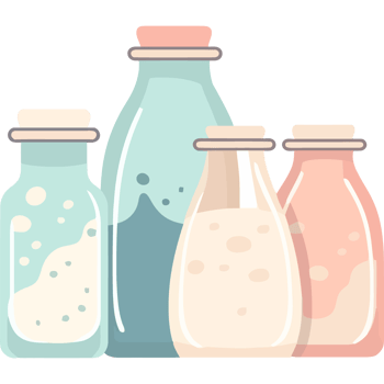 Organic milk bottle icon isolated png