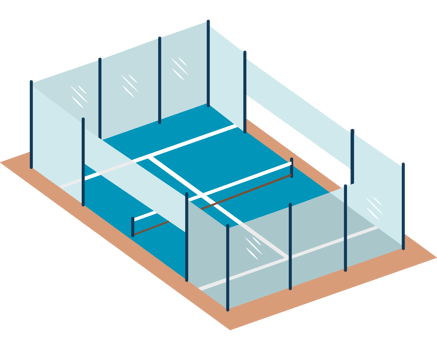 padel court modern illustration isolated png