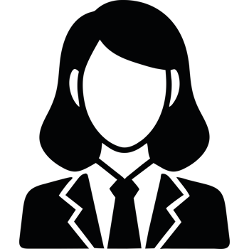 A woman in a suit and tie avatar png