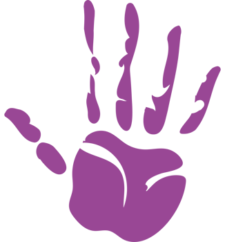 handprint paint color purple illustration png