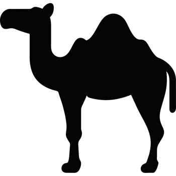 camel silhouette icon on a transparent background png