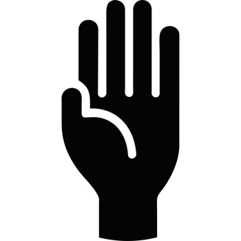 A black hand with a finger up in the air png