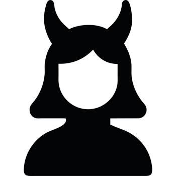 female devil halloween silhouette style icon png