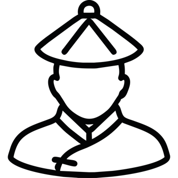 A black and white silhouette of a man in a hat png