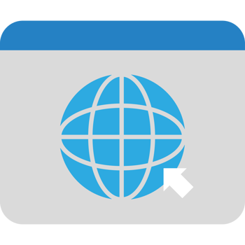 A globe icon with an arrow pointing to it png