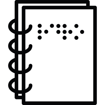 braille alphabet book illustration on a transparent background png