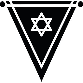 Israel flag icon on a transparent background png